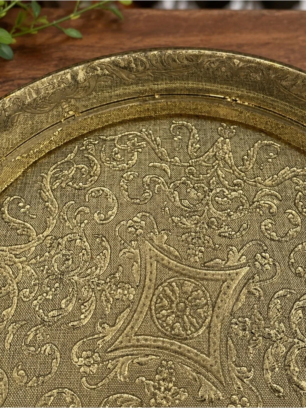 Vintage Federal Madrid Amber Depression Glass 11” Serving Platter